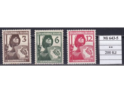 Deutsches Reich Mi 643-5 svěží