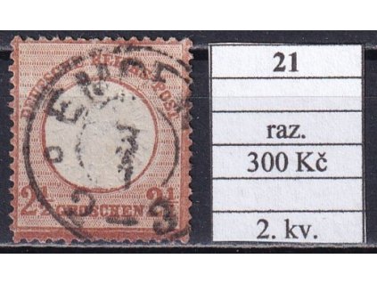 Deutsches Reich Mi 21 razítkované 2. kvalita