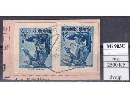 Rakousko Mi 903 U dvoupáska razítkované
