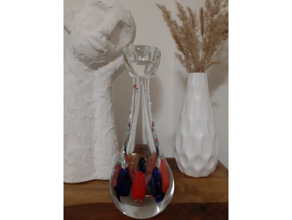 Nádherný svícen z hutního skla - Aleš Valner