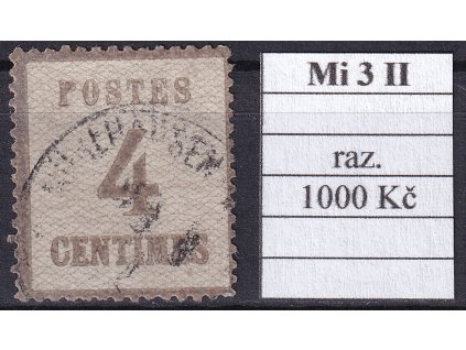Elsass und Lothringen Mi 3 II razítkované