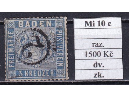 Baden Mi 10 c razítkované zkoušené dv.