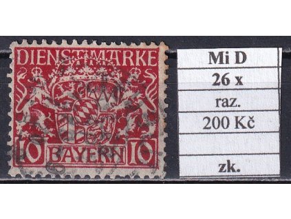 Bayern Mi D 26 x razítkované zkoušené