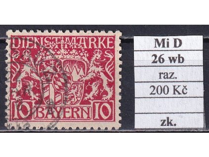 Bayern Mi D 26 wb razítkované zkoušené