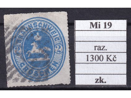 Braunschweig Mi 19 razítkované zkoušené