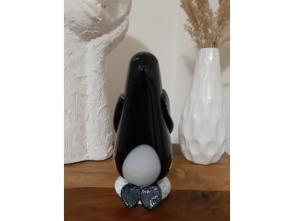 Luxusní tučňák z foukaného skla - Art Glass PRINC