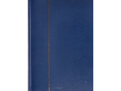 Zásobník na známky A4, 60 černých stran - modrý