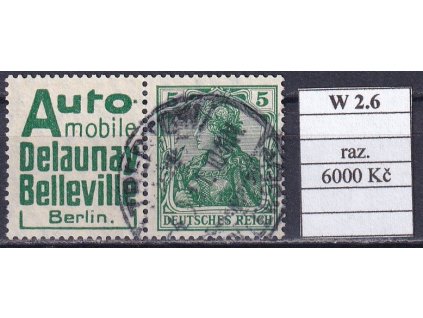 Deutsches Reich Mi W 2.6 razítkované