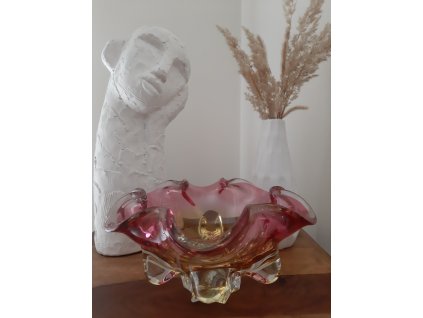 Luxusní mísa z hutního skla - Josef Hospodka