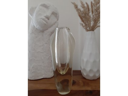 Citrínová váza z hutního skla - Miloslav Klinger