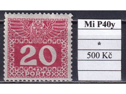 Rakousko Mi P 40 y po nálepce