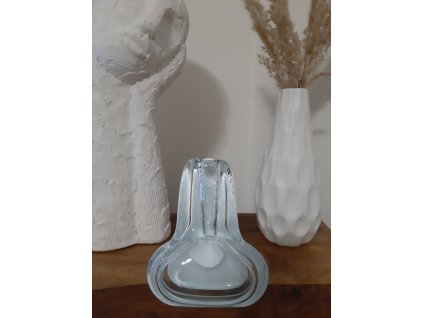 Nádherná váza/solifleur z hutního skla -JIS Lučany