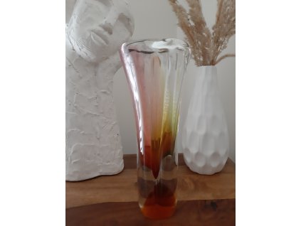 Nádherná váza z hutního skla - Josef Rozínek
