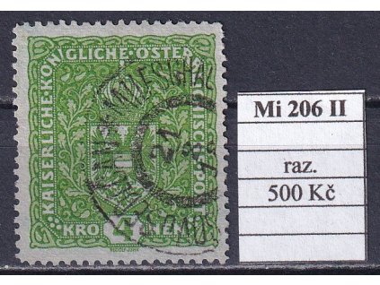 Rakousko Mi  206 II razítkované