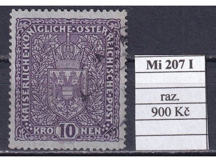 Rakousko Mi  207 I razítkované