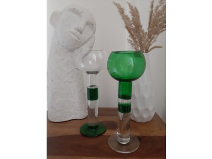 Párové svícny z foukaného skla - AJETO Lindava