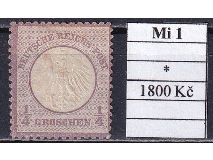 Deutsches Reich Mi 1 po nálepce