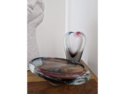 Vzácná sada z hutního skla - František Koudelka