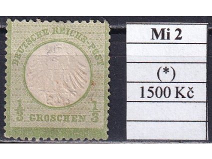 Deutsches Reich Mi 2 bez lepu