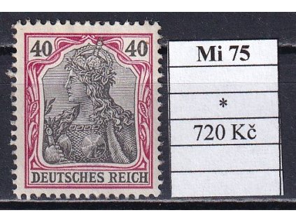 Deutsches Reich Mi 75 po nálepce