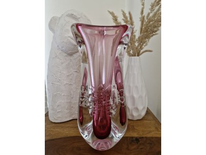 Masivní váza s whirlpoolem - Art Glass PRINC