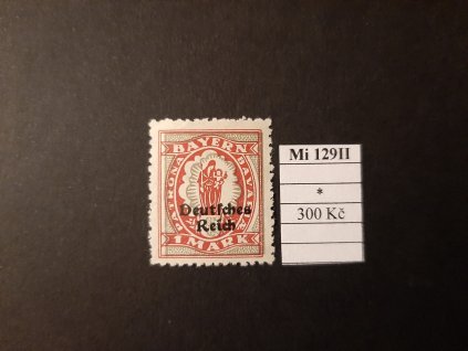 Deutsches Reich Mi 129 II po nálepce