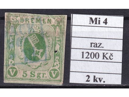 Bremen Mi 4 razítkované 2. kvalita