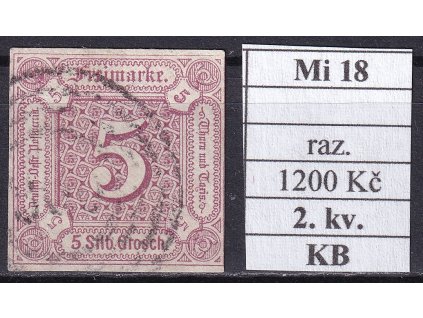 Thurn und Taxis Mi 18 razítkované KB 2. kvalita