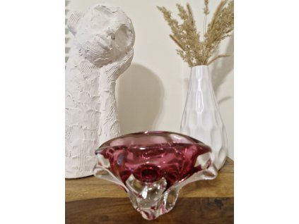 Krásná miska z hutního skla - J. Hospodka