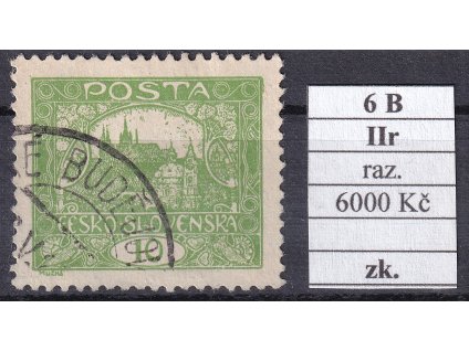 ČSR I 6 B  IIr razítkované zkoušené