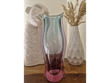 Luxusní váza z hutního skla - Miloslav Klinger