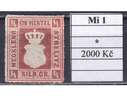 Mecklenburg-Strelitz Mi 1 po nálepce