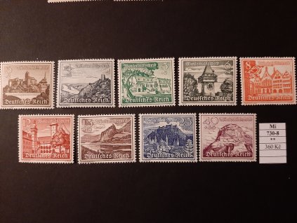 Deutsches Reich Mi 730-8 svěží