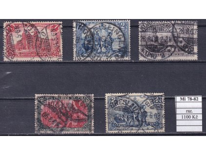 Deutsches Reich Mi 78-82 razítkované