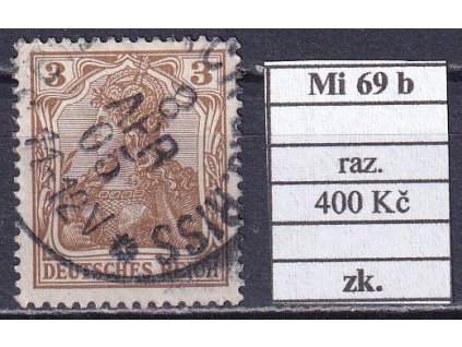 Deutsches Reich Mi 69 b razítkované zkoušené