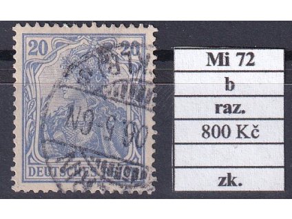 Deutsches Reich Mi 72 b razítkované zkoušené