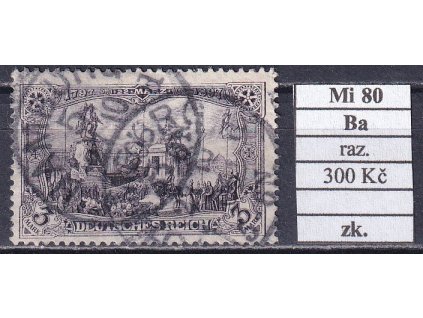 Deutsches Reich Mi 80 Ba razítkované zkoušené