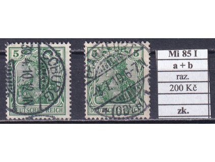 Deutsches Reich Mi 85 I a + b razítkované zkoušené