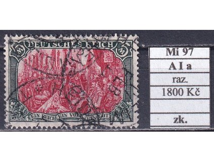 Deutsches Reich Mi 97 A I a razítkované zkoušené