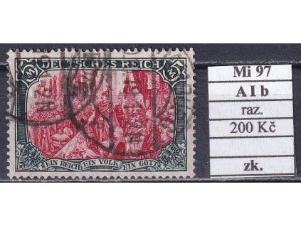 Deutsches Reich Mi 97 A I b razítkované zkoušené