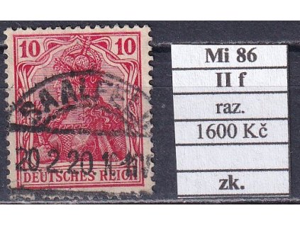 Deutsches Reich Mi 86 II f razítkované zkoušené