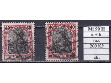 Deutsches Reich Mi 90 II a+b razítkované zkoušené