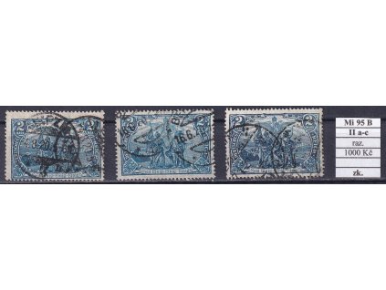 Deutsches Reich Mi 95 B II a-c razítkované zkoušené