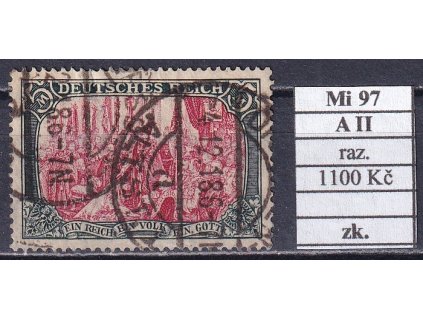 Deutsches Reich Mi 97 A II razítkované zkoušené