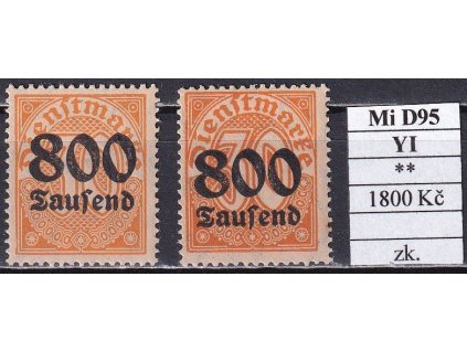 Deutsches Reich Mi D 95 Y I svěží zkoušené