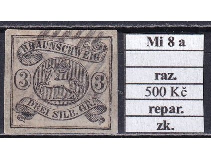 Braunschweig Mi 8 a razítkované zkoušené reparovaná