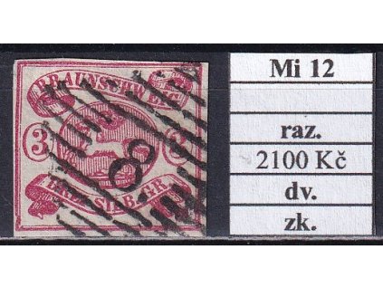 Braunschweig Mi 12 razítkované zkoušené dv.