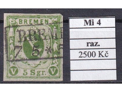 Bremen Mi 4 razítkované