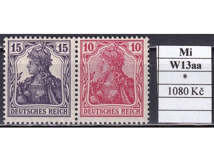 Deutsches Reich Mi W 13 aa po nálepce
