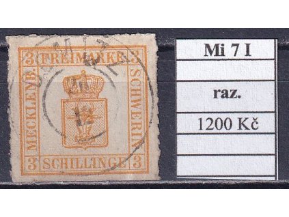 Mecklenburg-Schwerin M 7 I razítkované